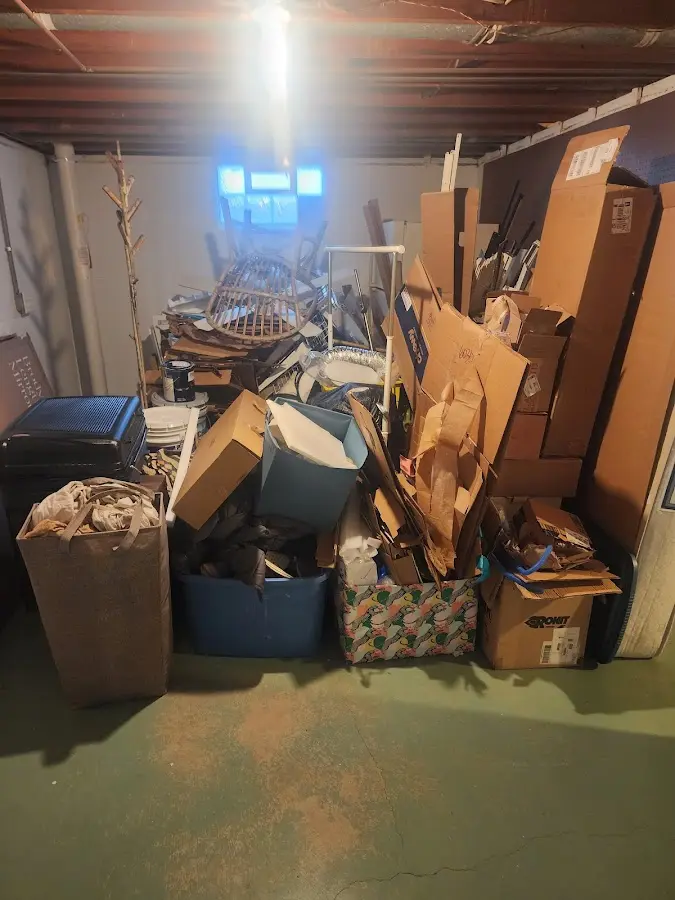 Roll-off dumpster container at job site for 20 Yard Dumpster Rental in Black Mountain